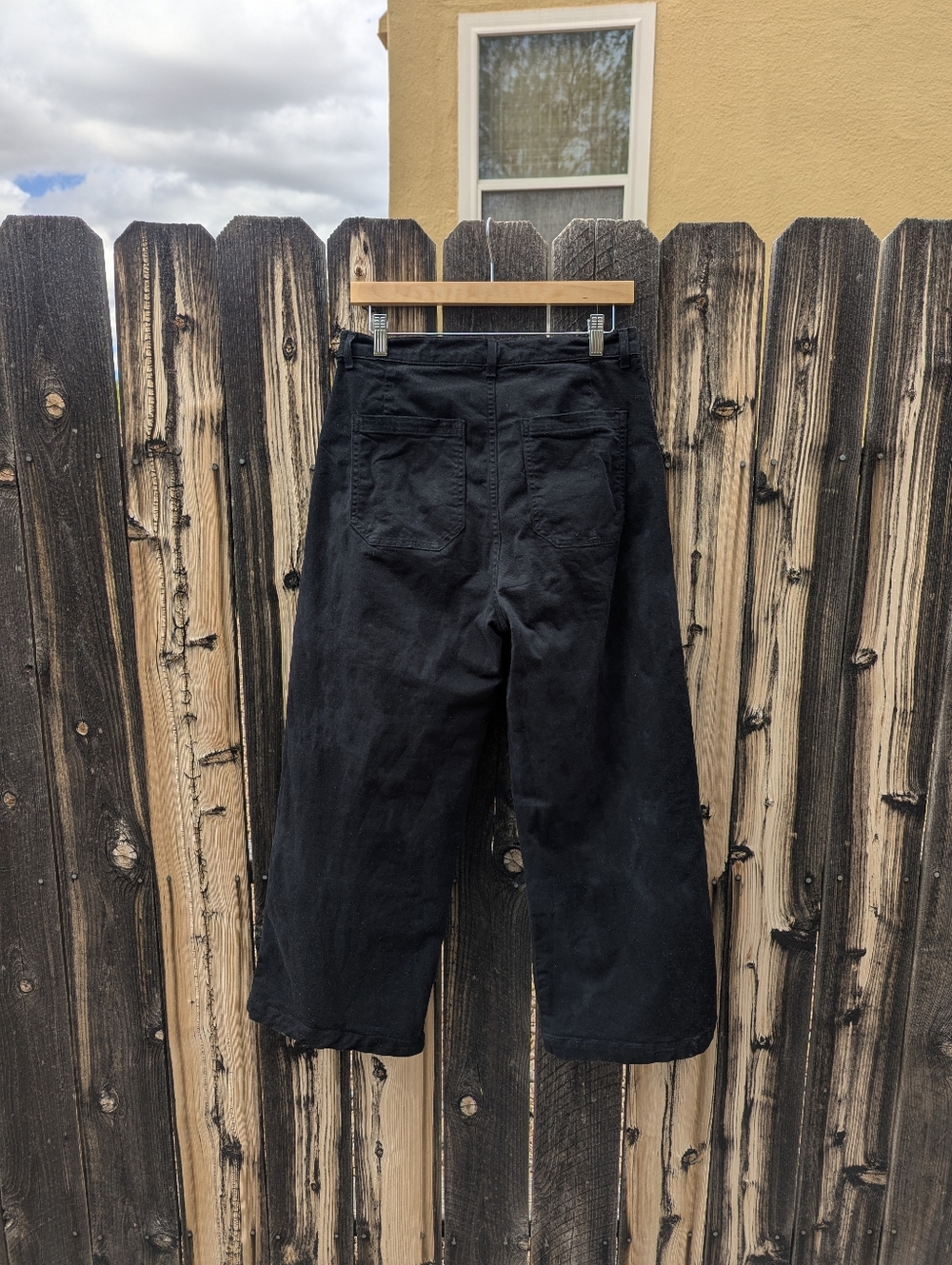 Size Medium - Loup Simone Black High-Rise Wide-Leg Pants - Picture 3 of 5